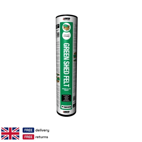 Shed roofing felt green 10m - roofing,