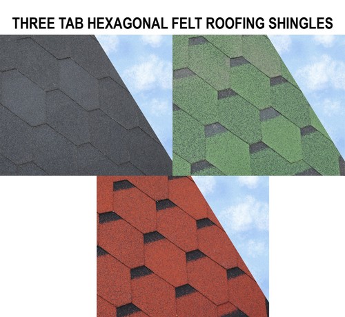 Hexagonal felt shingles - |,